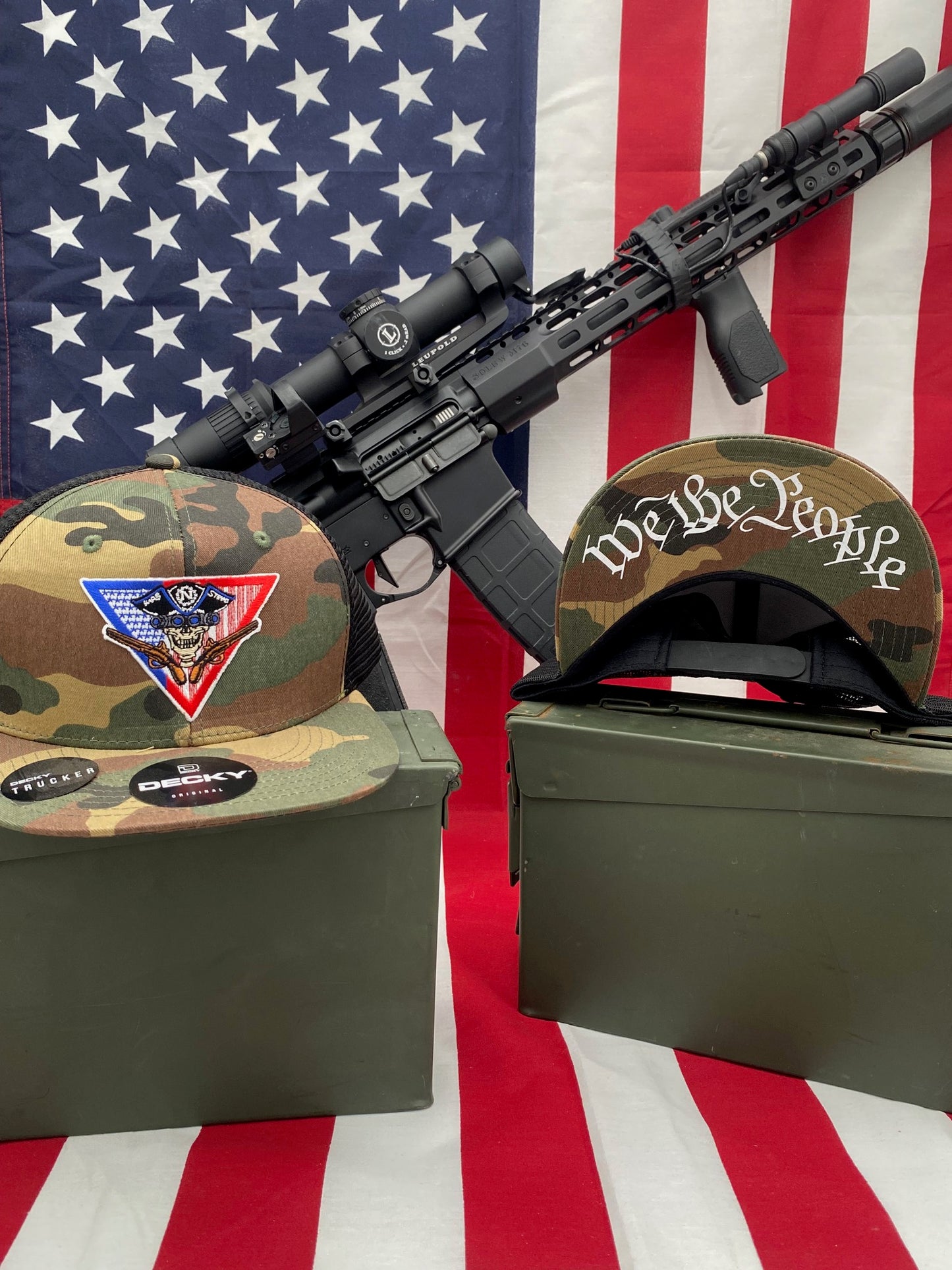 DECKY MID-PRO M81 CAMO TRUCKER with SKULL PATCH