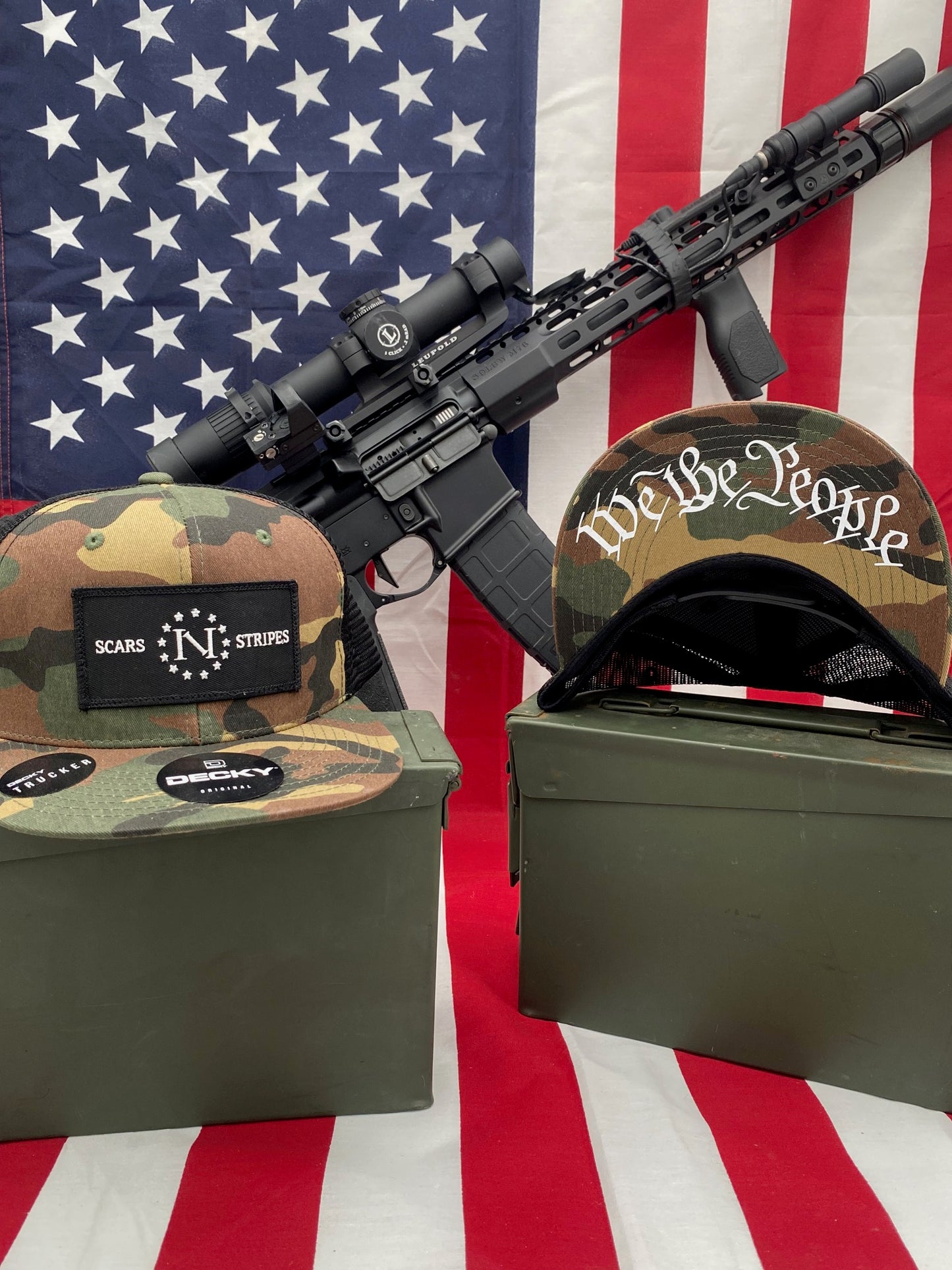 DECKY MID-PRO M81 CAMO TRUCKER with SNS PATCHED HAT